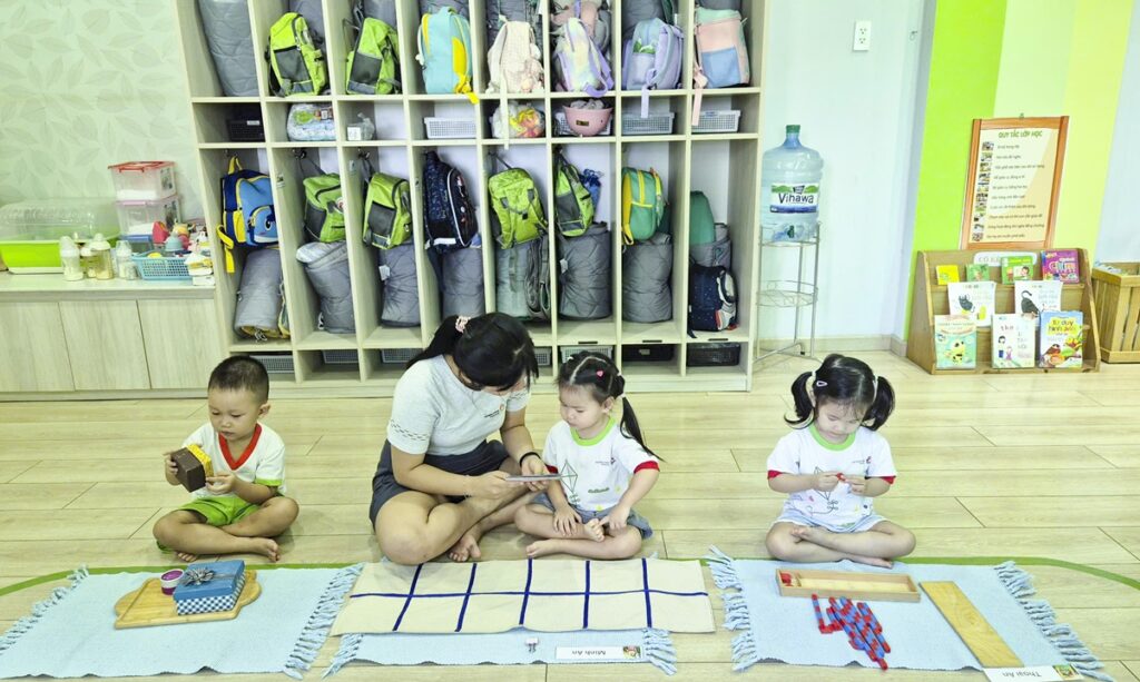 Trường mầm non montessori ở Thủ Đức vơi cơ sở vật chất hiện đại, học cụ nhập khẩu từ châu âu